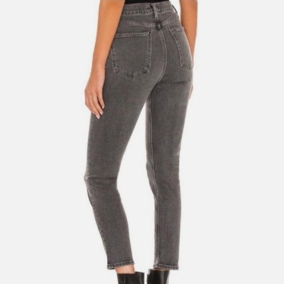 Agolde Nico High Rise Slim Women’s Gray Button Fly Denim Jeans Size 25 - Picture 2 of 11